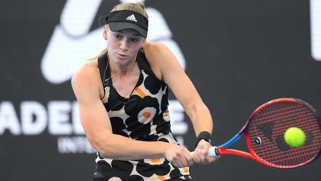 The hard-hitting Elena Rybakina of Kazakhstan had only one plan against Ash Barty Picture: Getty Images