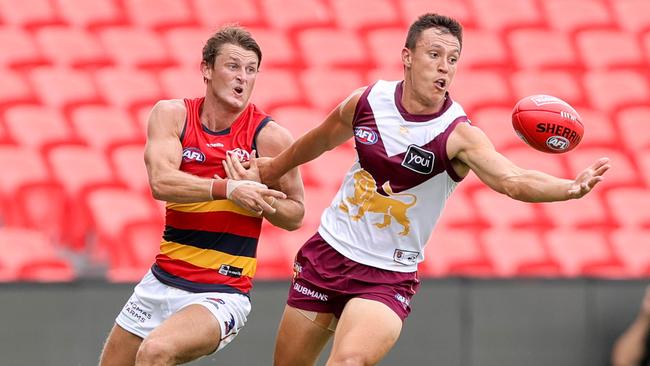 Hugh McCluggage says the Lions must cope with the pressure of being the ‘hunted’. Picture: Russell Freeman/AFL Photos via Getty Images