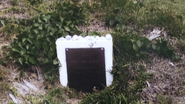 A plaque honouring Mary at Cape Moreton. Picture: Supplied