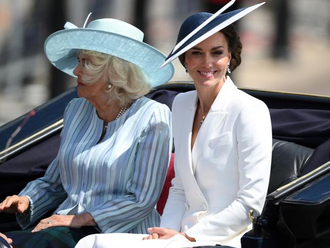 Future queens! The Duchess of Cambridge, right, and Camilla, Duchess of Cornwall (left). Picture: Getty Images