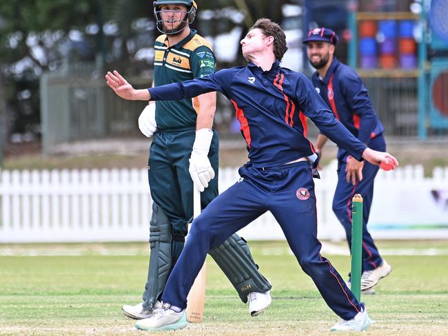 Surfers Paradise bowler Jack Charlton is the competitions leading wicket taker. Picture, John Gass