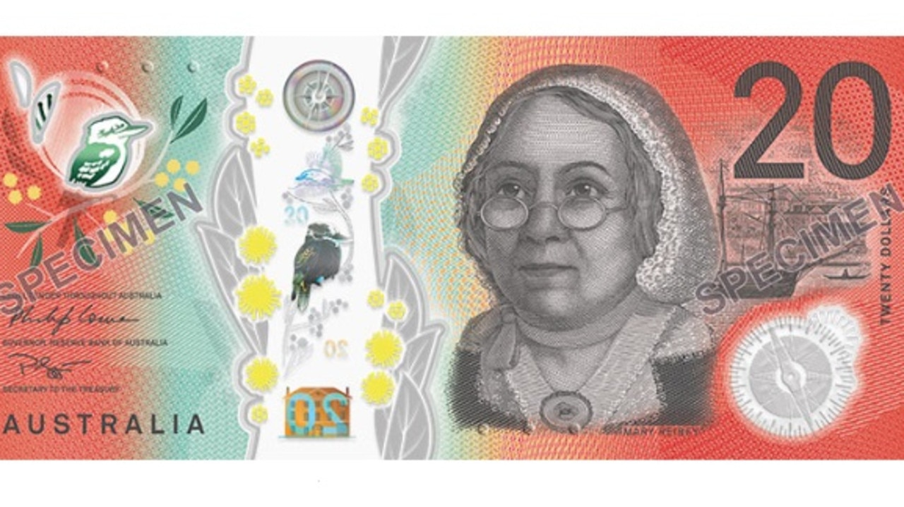 The RBA has revealed the new-look $20 note. Picture: RBA