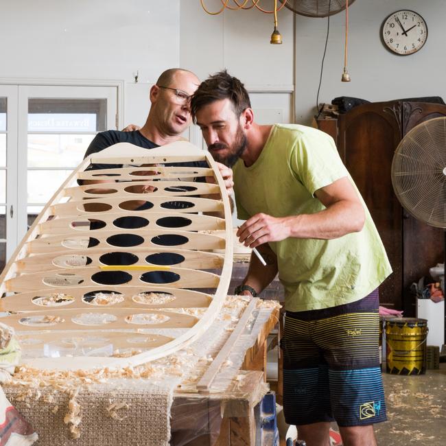 Stuart helps a budding maker hone his design. Photo: Rachael Honner