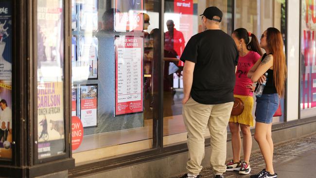 Flight Centre’s flagship stores in Sydney's CBD on George St. Picture: Britta Campion / The Australian.