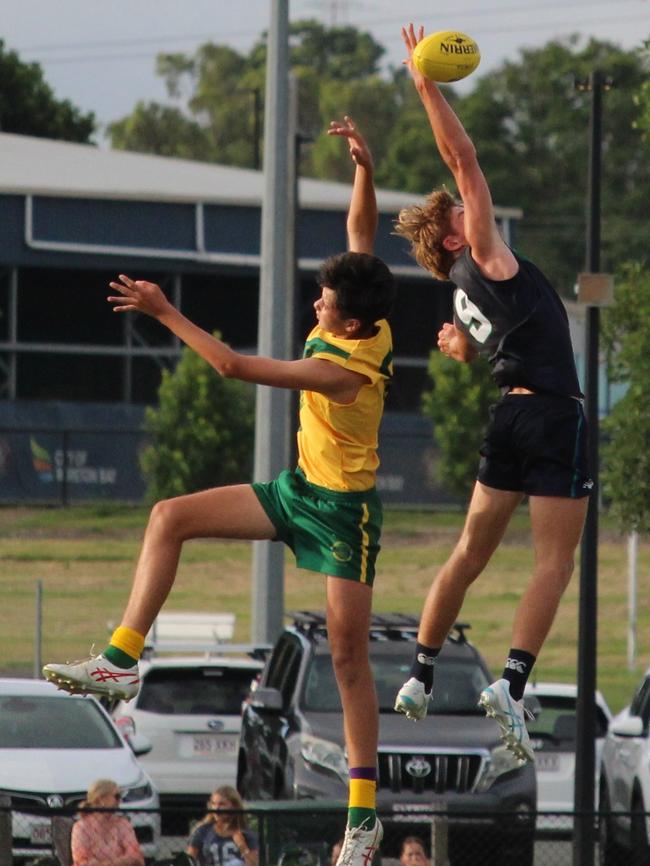 Jarvis Czarkowski in the ruck for Ambrose Treacy College. Photo credit: Sue Middleton