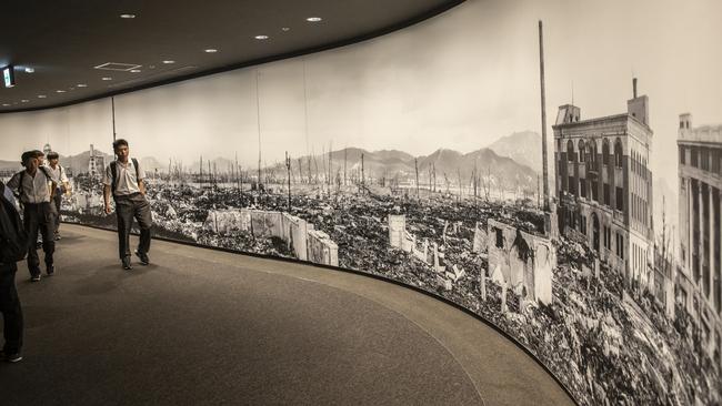 A panorama of Hiroshima in ruins after the bomb. Picture: Antje Sonntag