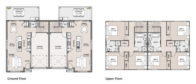 Floor plan of the Arthur St units.