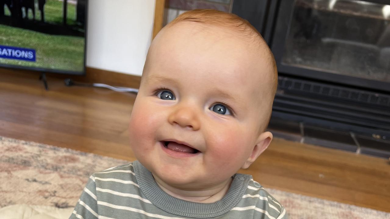 Kayce Kahle, seven and a half months old. Cheeky little gremlin.