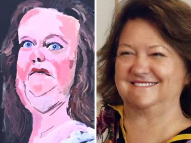 Australian billionaire Gina Rinehart demanded the National Gallery remove her portrait.