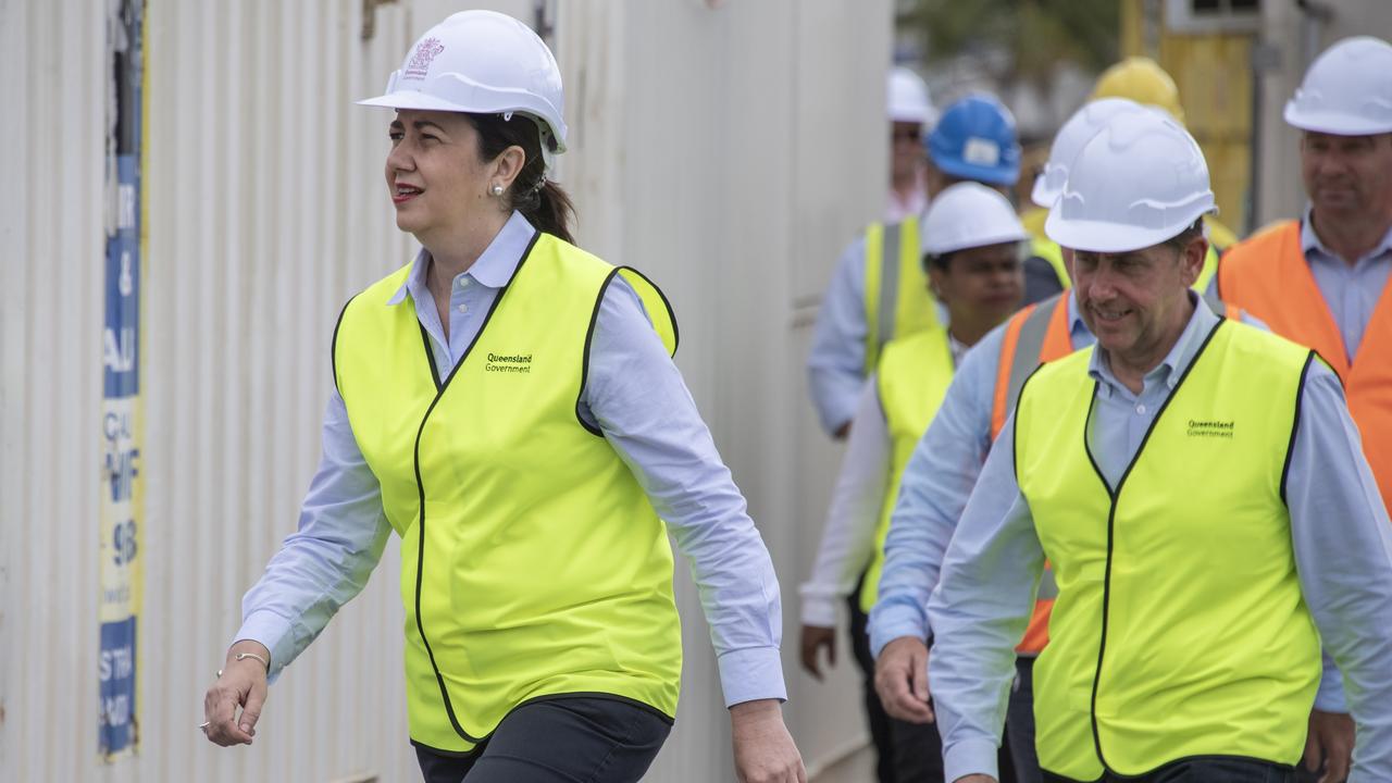 Queensland Premier Annastacia Palaszczuk and Treasurer Cameron Dick. Picture: Brian Cassey for Newswire