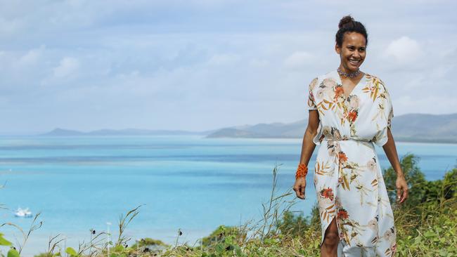 Perina Drummond takes in the views of Thursday Island as part of the inaugural Strait Experience enabling tourists to explore the Torres Strait in a day trip from Cairns. Picture Lachie Millard