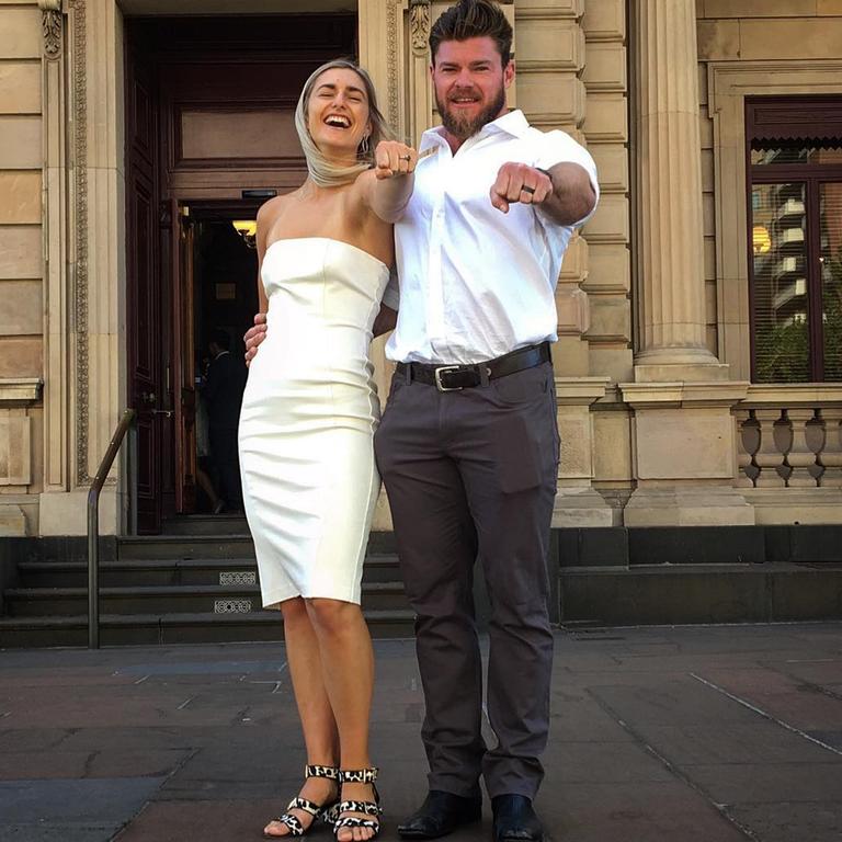 She married her husband Sam Loch in February 2018 after just three months of dating. Picture: Sam Loch/Instagram