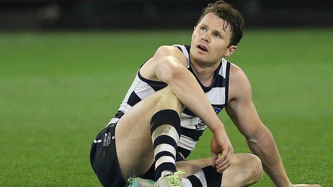 A forlorn Patrick Dangerfield after the losing final against Sydney. Picture: Wayne Ludbey