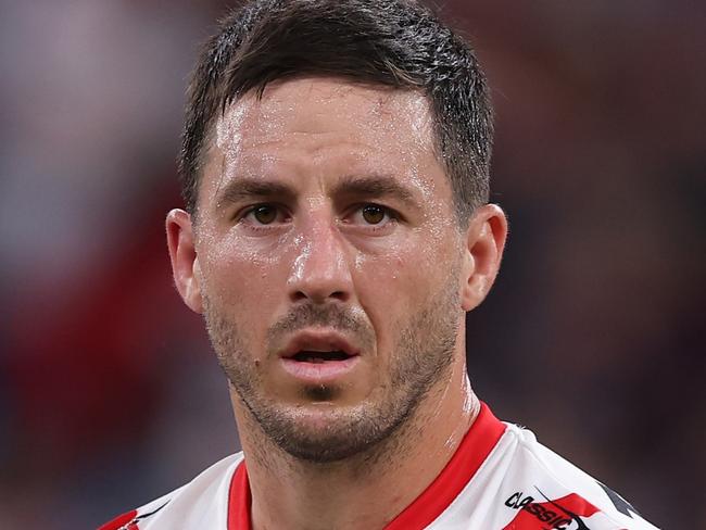 SYDNEY, AUSTRALIA - APRIL 25:  Ben Hunt of the Dragons reacts at full-time during the round eight NRL match between Sydney Roosters and St George Illawarra Dragons at Allianz Stadium on April 25, 2023 in Sydney, Australia. (Photo by Mark Kolbe/Getty Images)