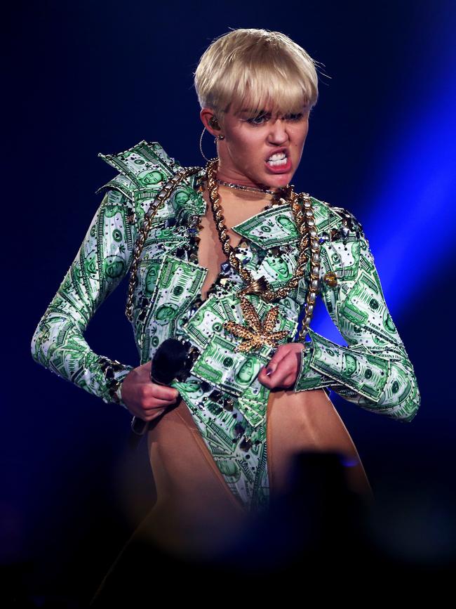 Miley Cyrus performs at 02 Arena on May 6, 2014 in London, England. Picture: Getty