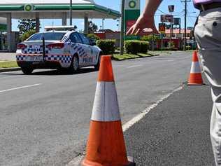 ILLEGAL: Police are warning residents not to move the road safety cones on Drayton St. Picture: Nicole McDougall