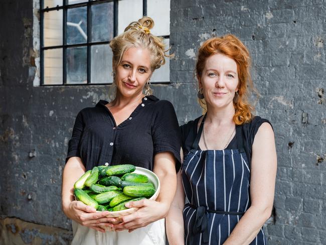 Cornersmith workshop co-ordinator Jaimee Edwards with Alex Elliott-Howery. Picture: Jacquie Manning