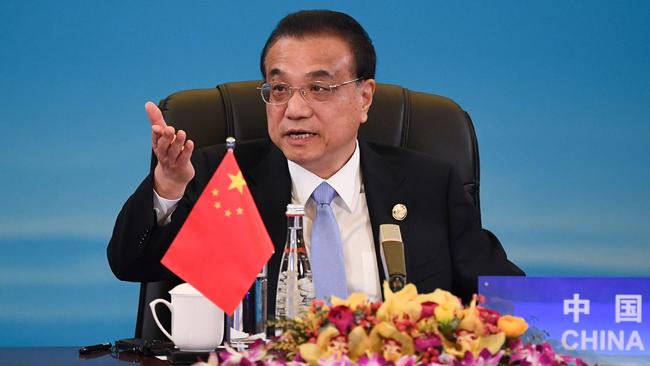 Chinese Premier Li Keqiang at the 8th trilateral leaders' meeting between China, South Korea and Japan in Chengdu last year.