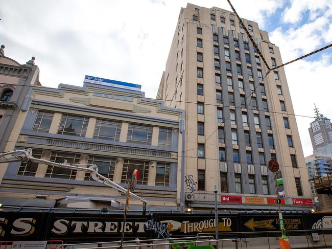 The former Yooralla building on Flinders Street is the proposed site of a new safe injecting facility. Picture: Mark Stewart