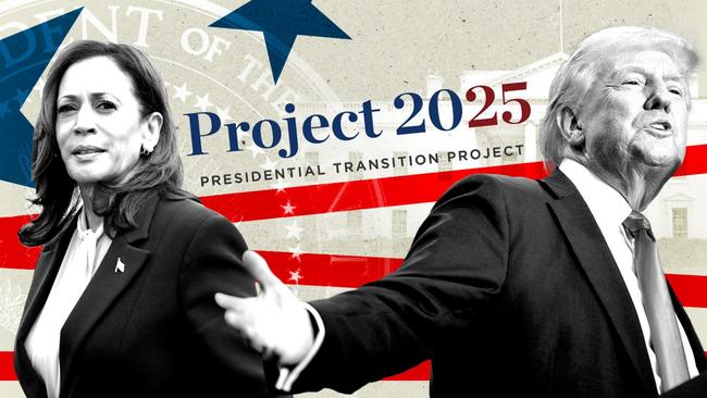 Kamala Harris will face Donald Trump in November’s election: there are fears Trump will follow Project 2025, a radical right-wing blueprint, if he is re-elected. Picture montage: The Times