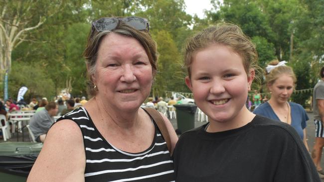 Lorre Barton and Brooke Harvey at the Great Australian Bites Australia Day event 2023. Picture: Chloe Cufflin.