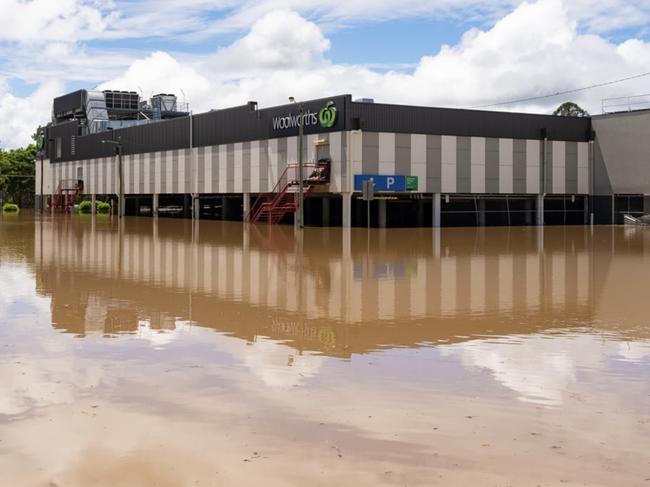 Woolworths in Maryborough flooding as the historic city faces a second, more devastating wave of damage.