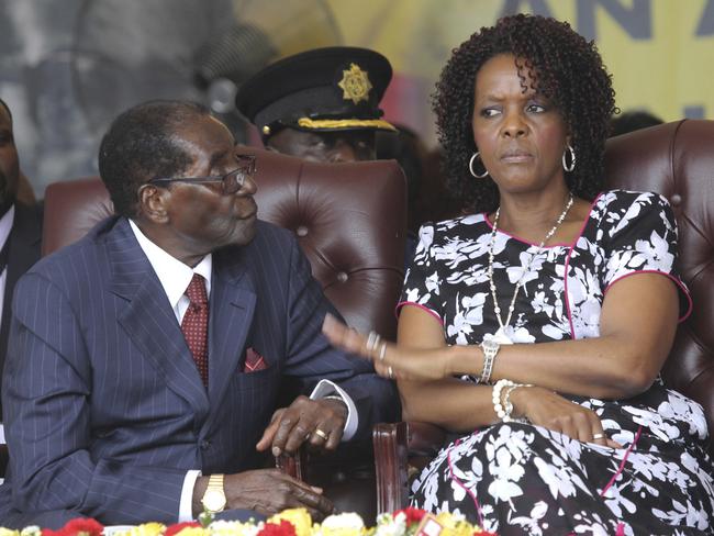 Robert and Grace Mugabe at his birthday celebrations in Masvingo in February last year. Picture: AP