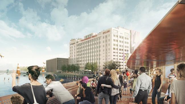 An impression of the completed Silvertown Quays project.