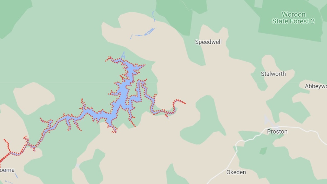 The remains were found at an Okeden property adjoining Boondooma Dam, which is located about 5km away from nearby Proston Boondooma Rd.