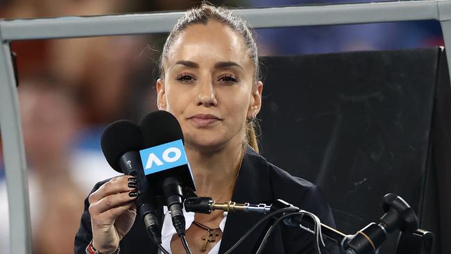 Chair umpire Marijana Veljovic has turned heads at the Australian Open.