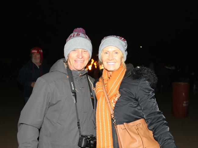 Gold Coast visitors Ken Hashe and Colleen Rubeck at the Killarney Bonfire Night.