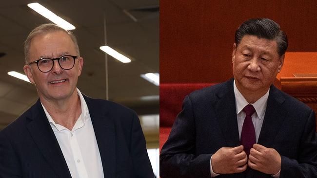 Anthony Albanese and China’s Xi Jinping. Picture: NCA NewsWire