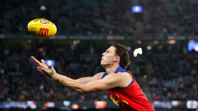 Eric Hipwood played the best game of his career against the Western Bulldogs last Friday night. (Photo by Dylan Burns/AFL Photos via Getty Images)