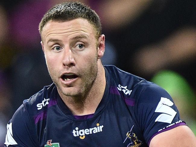 Blake Green of the Storm is seen in action during the NRL preliminary final between the Melbourne Storm and the Canberra Raiders at AAMI Park in Melbourne, Saturday, Sept. 24, 2016. (AAP Image/Julian Smith) NO ARCHIVING, EDITORIAL USE ONLY