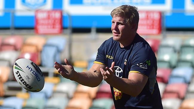 Ben Hannant at Cowboys training.