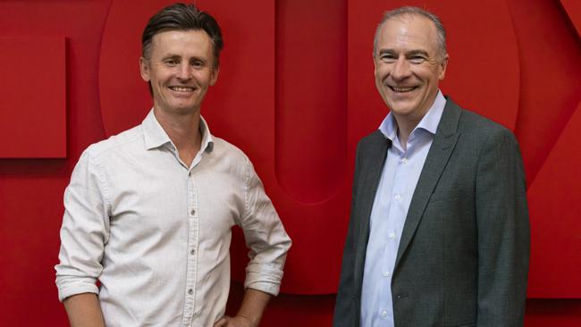 Fox Footy’s Anthony Hudson and Gerard Whateley ahead of the 2025 season. Pictures: Supplied