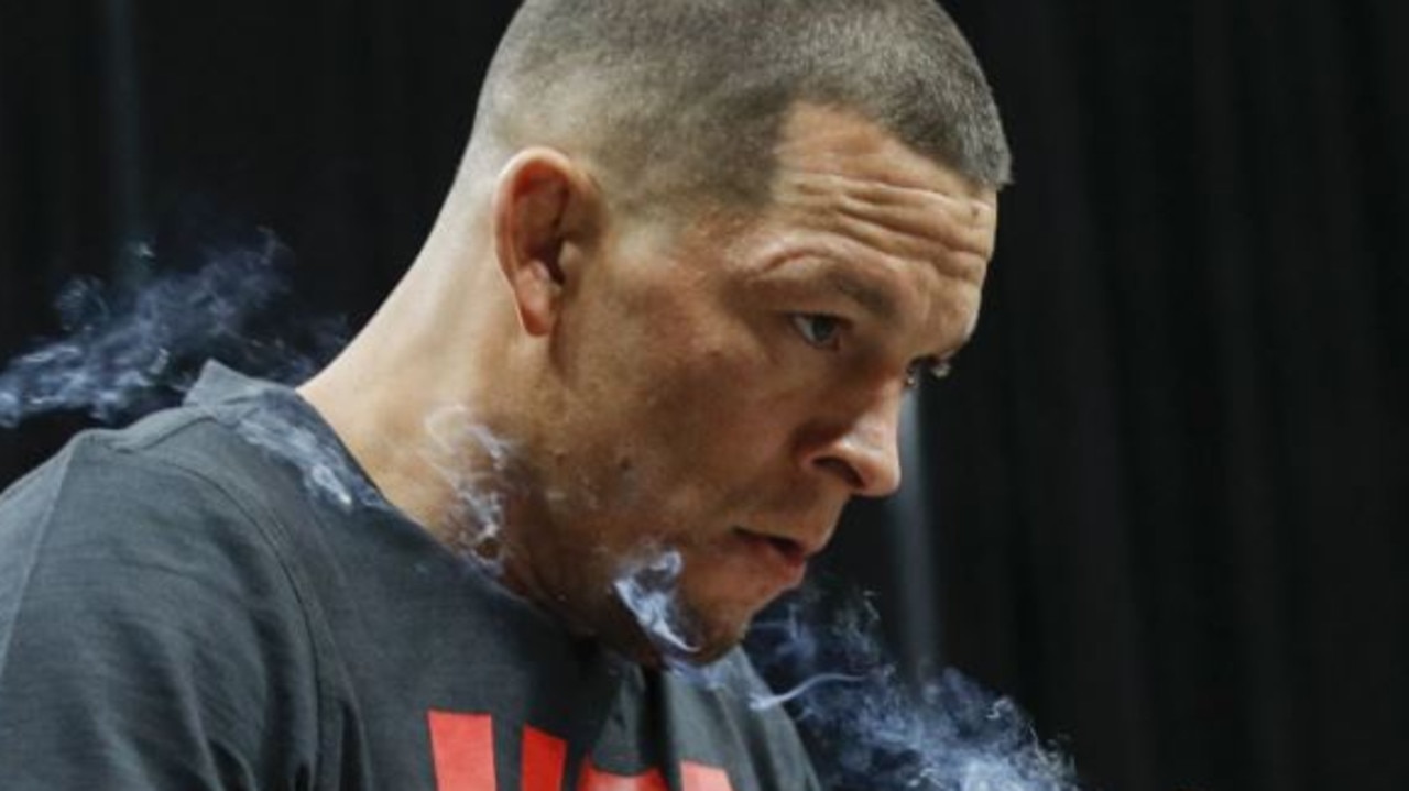 Nate Diaz smoked what appeared to be a joint on stage.