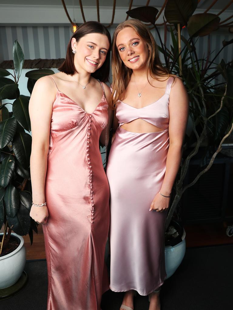 Alice Brodribb and Billie Roger. Fahan School leavers dinner at Seagrass Long Point in Sandy Bay. Picture: Nikki Davis-Jones