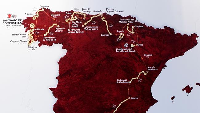 tour of spain cycling map