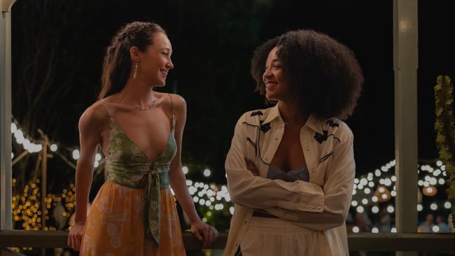 Alycia Debnam-Carey as Milla, left, and Aisha Dee as Chanelle. Picture: Netflix