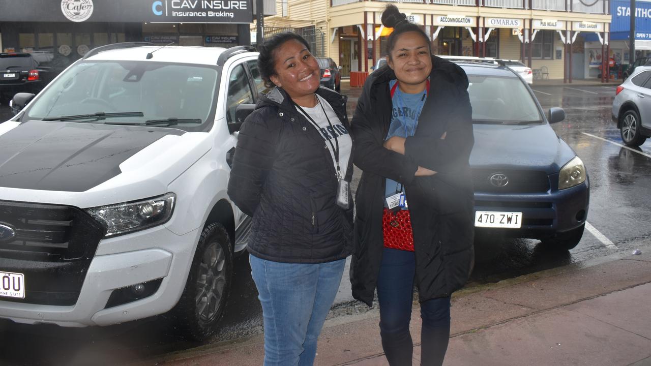 Faamu Tauatlae and Veronika Silipa from Stanthorpe out on the main street. Photo: Madison Mifsud-Ure / Stanthorpe Border Post