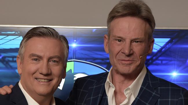 Eddie McGuire and Sam Newman. Picture: Channel 9