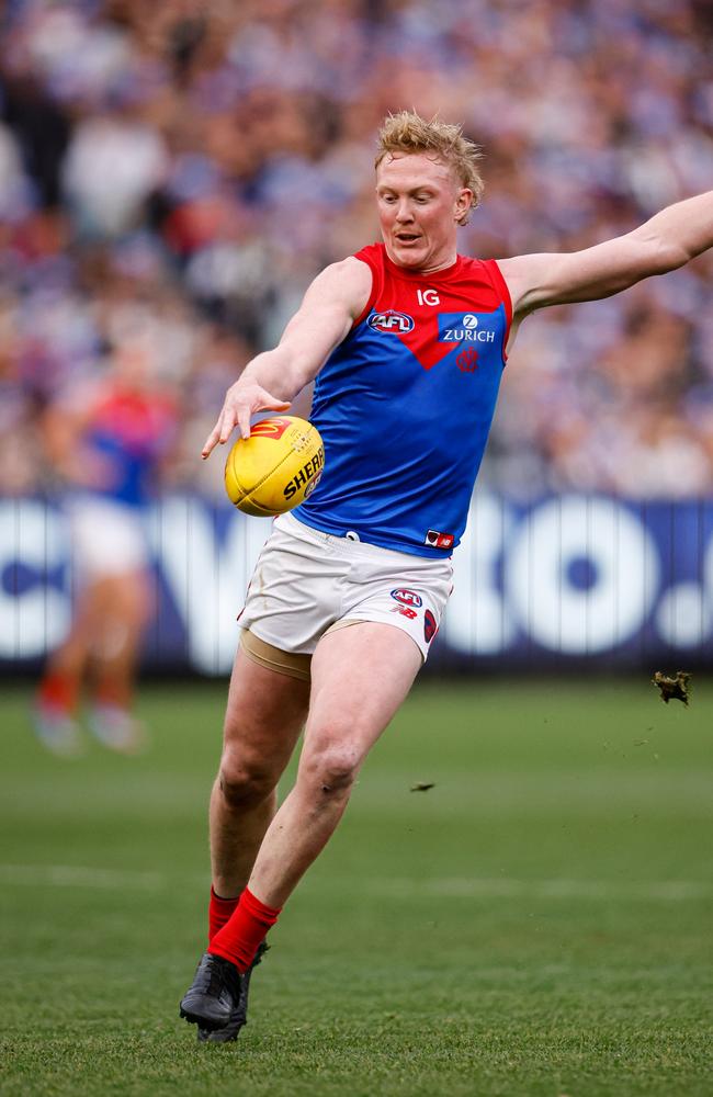 Clayton Oliver has been below his usual best in 2024. Picture: Dylan Burns/AFL Photos via Getty Images.