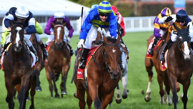 Nick Hall combines with Jameka to win the MRC Foundation Cup. Picture: Getty Images