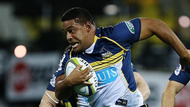 CANBERRA, AUSTRALIA - APRIL 04: Scott Sio of the Brumbies runs the ball during the round eight Super Rugby match between the Brumbies and the Cheetahs at GIO Stadium on April 4, 2015 in Canberra, Australia. (Photo by Stefan Postles/Getty Images)