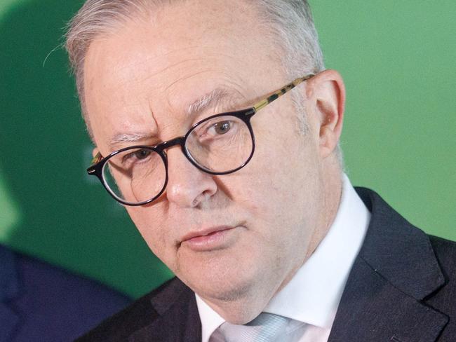 MELBOURNE, AUSTRALIA - NewsWire Photos - February 24, 2025:  Prime Minister, Anthony Albanese speaking at a press conference with Health Minister Mark Butler at the Burwood Health Care centre. Picture: NewsWire / David Geraghty