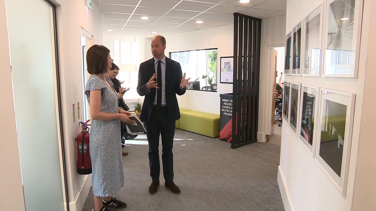 Prince William thanks homeless charity staff