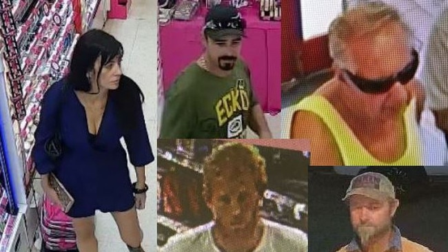 Police are searching for these 5 people out of 19 who are wanted for questioning over Gympie crimes that date back to last year.