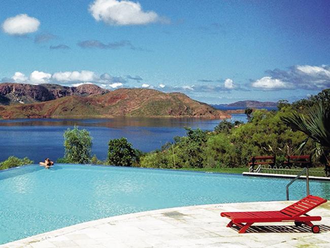 Infinity pool at Lake Argyle Resort.