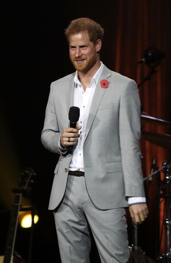 Harry started his speech in laid-back style. Picture: Getty Images for the Invictus Games Foundation